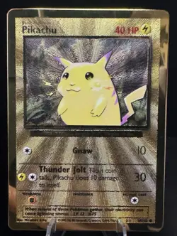 Pokémon TCG Celebrations Pikachu Gold Metal Card 58/102 25th Anniversary - Image 3