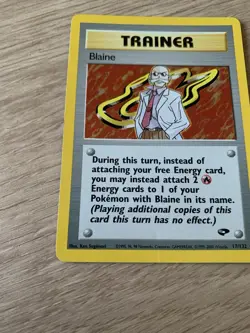 BLAINE 2000 POKEMON CARD GYM CHALLENGE HOLO RARE 17/132 - Image 9