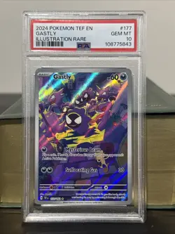 Pokemon Gastly Temporal Forces Illustration Rare #177 PSA 10 Gem Mint - Image 3