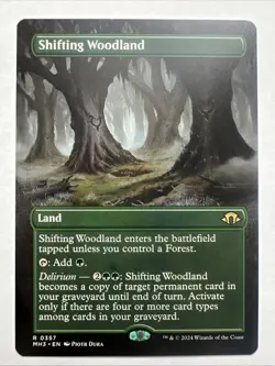 MTG Shifting Woodland (Borderless) Modern Horizons 3 NM - Image 1