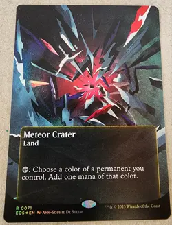 Meteor Crater -  #71 Foil Borderless - Edge of Eternities: Stellar Sights - Mtg - Image 1