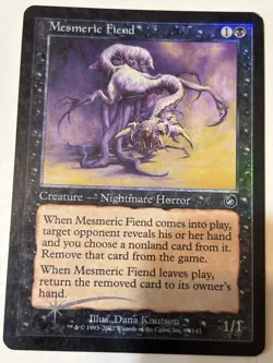 1X   Torment MTG FOIL Mesmeric Fiend Vintage Magic 2002 - Image 5