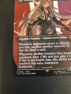 Sephiroth, Fabled SOLDIER Full Art Art nonfoil Final Fantasy M# 382 - Image 15