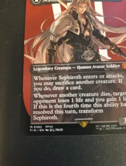 Sephiroth, Fabled SOLDIER Full Art Art nonfoil Final Fantasy M# 382 - Image 2