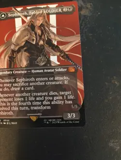 Sephiroth, Fabled SOLDIER Full Art Art nonfoil Final Fantasy M# 382 - Image 3