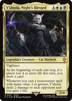 LP MTG FOIL COMMANDER Y'SHTOLA YSHTOLA NIGHT'S BLESSED FINAL FANTASY - Image 1
