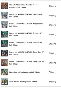 MtG Magic Secret Lair x FINAL FANTASY Complete FOIL ENGLISH Set In Hand - Image 7