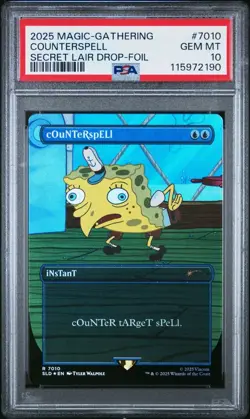2025 MAGIC THE GATHERING SECRET LAIR DROP 7010 COUNTERSPELL FOIL PSA 10 - Image 1