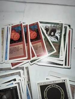 MTG Revised 3rd Ed Commons Lot Approx 250 Cards MP-HP Lightning Bolt Fireball - Image 11