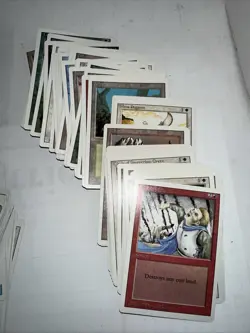 MTG Revised 3rd Ed Commons Lot Approx 250 Cards MP-HP Lightning Bolt Fireball - Image 12