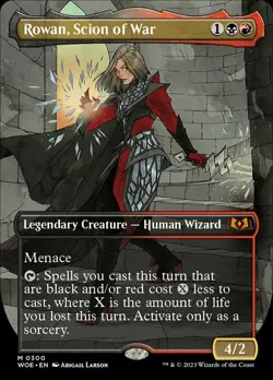 1 x Rowan, Scion of War - Borderless - Wilds of Eldraine - NM-Mint - MTG - Image 1