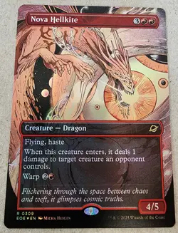 Nova Hellkite - #309 Foil Borderless -  Edge of Eternities - Mtg - Image 1