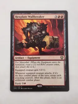 1x Hexplate Wallbreaker, Phyrexia All Will Be One Commander, Magic MTG LP - Image 1