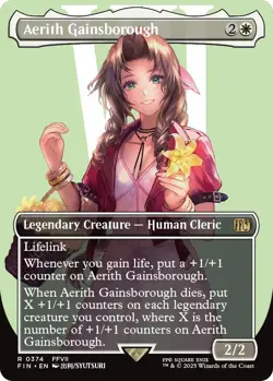 Aerith Gainsborough (Borderless) Final Fantasy Foil - Image 1