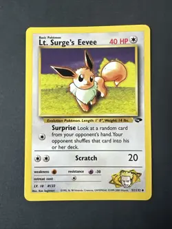 Pokemon Card - Lt. Surge's Eevee Gym Challenge 51/132 Uncommon - Image 2