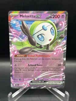 Pokemon TCG Meloetta ex 044/086 Black Bolt Double Rare Holo NM - Image 1