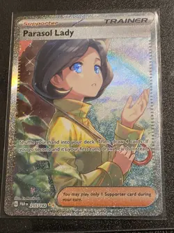 Parasol Lady 255/182 Sv04: Paradox Rift Holo SIR Pokémon TCG Card NM Condition - Image 3
