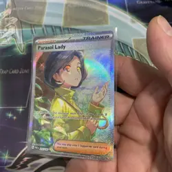 Parasol Lady 255/182 Sv04: Paradox Rift Holo SIR Pokémon TCG Card NM Condition - Image 2