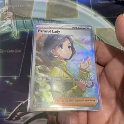 Parasol Lady 255/182 Sv04: Paradox Rift Holo SIR Pokémon TCG Card NM Condition - Image 4