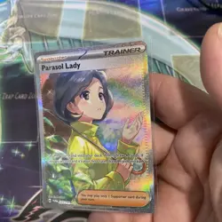 Parasol Lady 255/182 Sv04: Paradox Rift Holo SIR Pokémon TCG Card NM Condition - Image 7