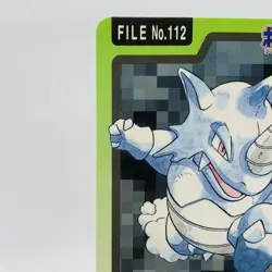Pokemon Cards Bandai Carddass Rhydon File No.112 1997 Poor Japanese D779 - Image 2