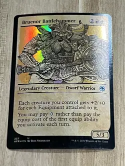 Awesome Magic The Gathering MTG Card Foil Bruenor Battlehammer AFR 337 LP - Image 1
