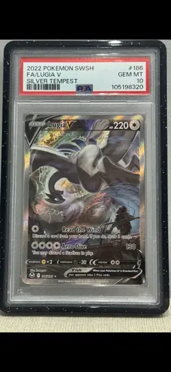 Lugia V PSA 10 – Full Art 186/195 Silver Tempest GEM MINT Pokémon SWSH Card - Image 2