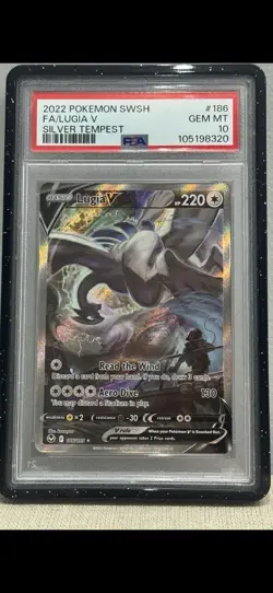 Lugia V PSA 10 – Full Art 186/195 Silver Tempest GEM MINT Pokémon SWSH Card - Image 5