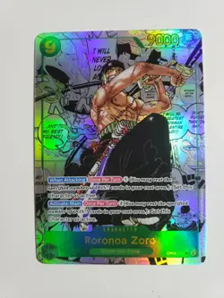 Roronoa Zoro OP06-118 Manga Art Comic Parallel Rare Holo English One Piece Card - Image 1