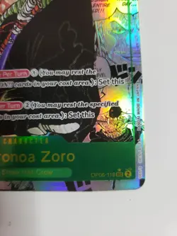 Roronoa Zoro OP06-118 Manga Art Comic Parallel Rare Holo English One Piece Card - Image 5