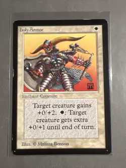 MTG Holy Armor NM Beta White Common MAGIC THE GATHERING CARD - Image 1