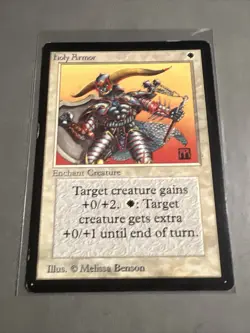 MTG Holy Armor NM Beta White Common MAGIC THE GATHERING CARD - Image 2