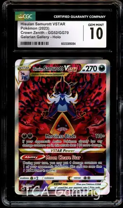 CGC 10 GEM MINT Hisuian Samurott VSTAR GG52/GG70 HOLO Pokemon Card 284 - Image 4
