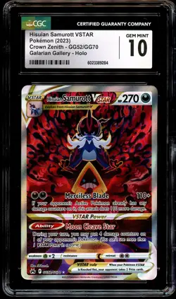 CGC 10 GEM MINT Hisuian Samurott VSTAR GG52/GG70 HOLO Pokemon Card 284 - Image 5