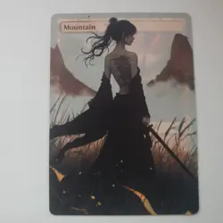 Altered Art MTG Card - Mountain - Onna- Bugeisha Girl - artealterada - Image 2