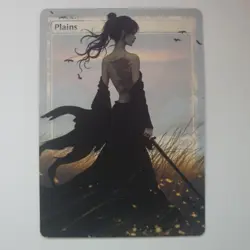 Altered Art MTG Card - Plains - Onna- Bugeisha Girl - artealterada - Image 1