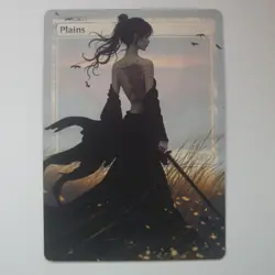 Altered Art MTG Card - Plains - Onna- Bugeisha Girl - artealterada - Image 2