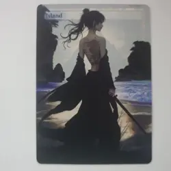 Altered Art MTG Card - Island - Onna- Bugeisha Girl - artealterada - Image 2