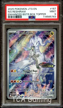 PSA 9 MINT N's Reshiram 167/159 ENHANCED BOX TOPPER Holo PROMO Pokemon Card 763 - Image 4