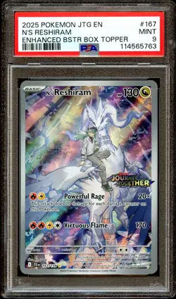 PSA 9 MINT N's Reshiram 167/159 ENHANCED BOX TOPPER Holo PROMO Pokemon Card 763 - Image 5
