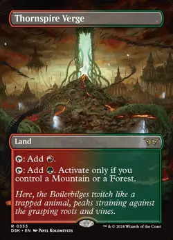 NM Borderless Thornspire Verge, MTG, Duskmourn, Magic the Gathering, 333 - Image 2