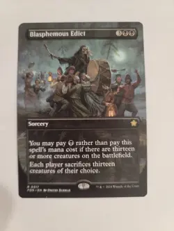 Blasphemous Edict ***Borderless*** - MTG FDN Foundations - NM/MINT - Image 1