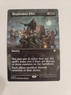 Blasphemous Edict ***Borderless*** - MTG FDN Foundations - NM/MINT - Image 3