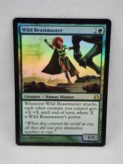 MTG Return to Ravnica 2012 Wild Beastmaster 139 Foil Rare Human Shaman Creature - Image 1