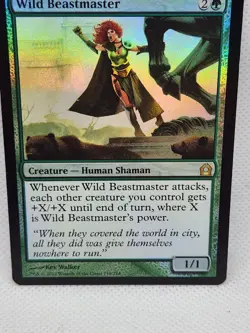 MTG Return to Ravnica 2012 Wild Beastmaster 139 Foil Rare Human Shaman Creature - Image 3