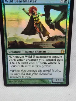 MTG Return to Ravnica 2012 Wild Beastmaster 139 Foil Rare Human Shaman Creature - Image 7