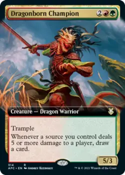 [1x] Dragonborn Champion - Extended Art Near Mint, English Forgotten Realms Comm - Image 1