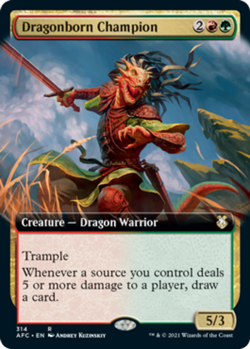 [1x] Dragonborn Champion - Extended Art Near Mint, English Forgotten Realms Comm - Image 2