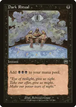 MTG Dark Ritual ** Mercadian Masques ** English (HP) - Image 1