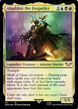 MTG Universes Beyond: Warhammer 40,000 - Abaddon the Despoiler (Foil) - Image 1